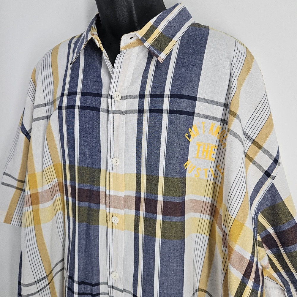 ROCAWEAR Classic Mens Plaid Shirt Size 4XB/4TG Multicolor Button Down